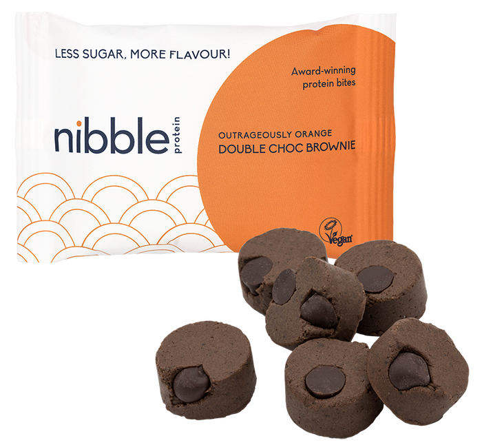 Nibble Protein Outrageously Orange Double Choc Brownie 12x36g (Case)