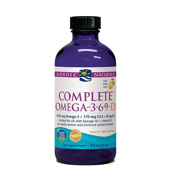 Nordic Naturals Complete Omega-3-6-9-D Liquid Lemon 237ml