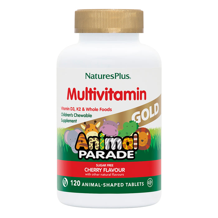 Nature's Plus Multivitamin GOLD Animal Parade Sugar Free Cherry Flavour 120's