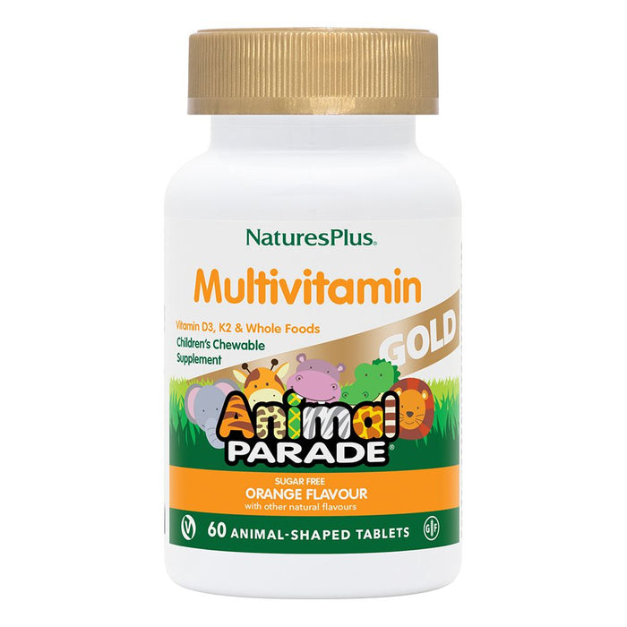 NaturesPlus Animal Parade GOLD Multivitamin Sugar Free Orange Flavour 60s
