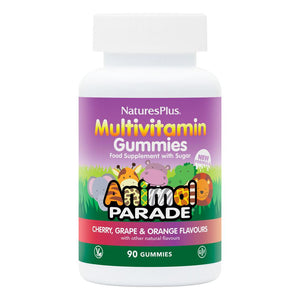 naturesplus-animal-parade-multivitamin-gummies-cherry,-grape-orange-flavours-90s