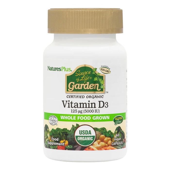 Nature's Plus Source of Life Garden Certified Organic Vitamin D3 5000iu 60's