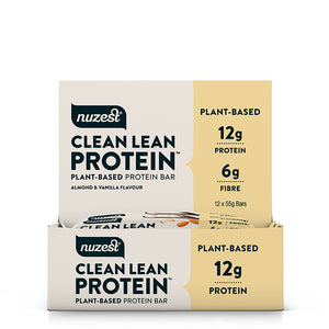 Nuzest Clean Lean Protein Plant-Based Bar Almond & Vanilla Flavour 12x55g Bars (CASE)