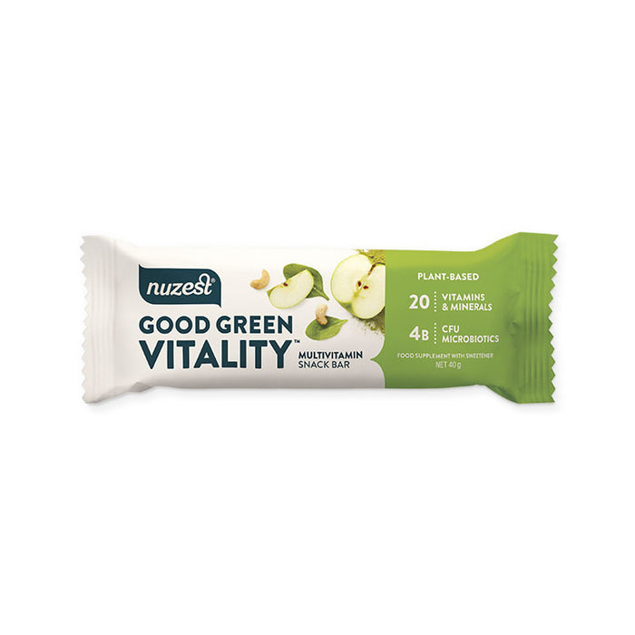 Nuzest Good Green Vitality Multivitamin Snack Bar 40g Bar (SINGLE)