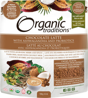 Organic Traditions Chocolate Latte with Ashwaganda 150g