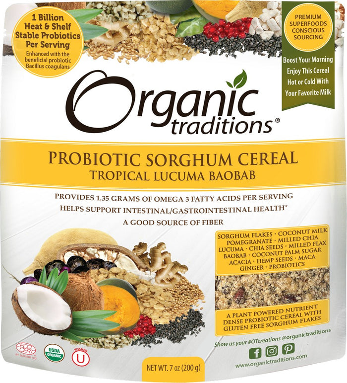 Organic Traditions Sorghum Cereal Tropical Lucuma Baobab 200g
