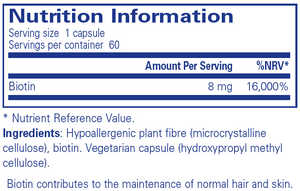 biotin 8mg 60s