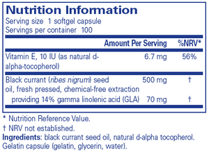 black currant seed oil 100s
