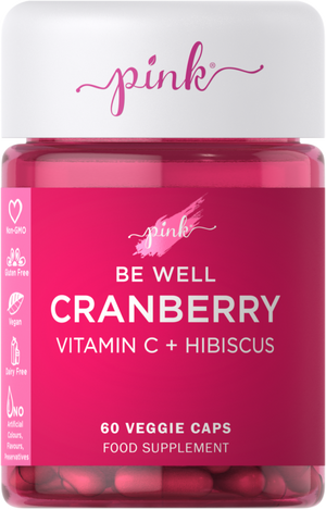 Pink Nutrition Be Well Cranberry Vitamin C + Hibiscus 60's