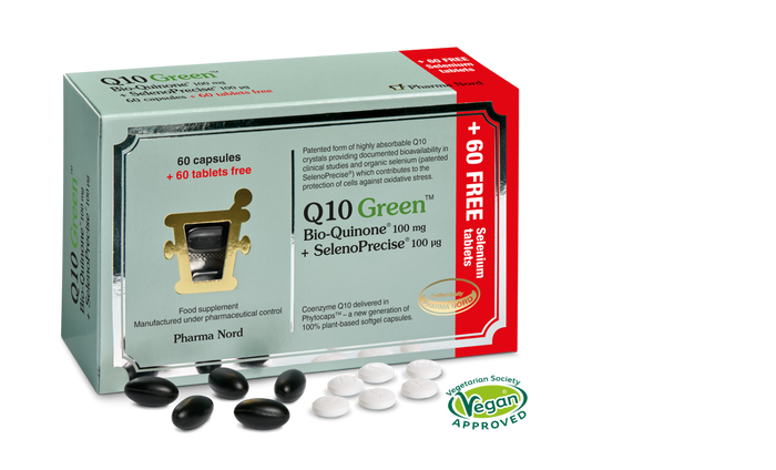 Pharma Nord Q10 Green Bio-Quinone 100mg + 60 FREE SelenoPrecise®