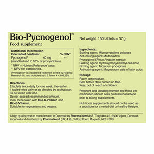 bio pycnogenol 40mg 150s