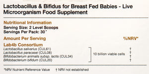 lactobacillus bifidus for breast fed babies 6g