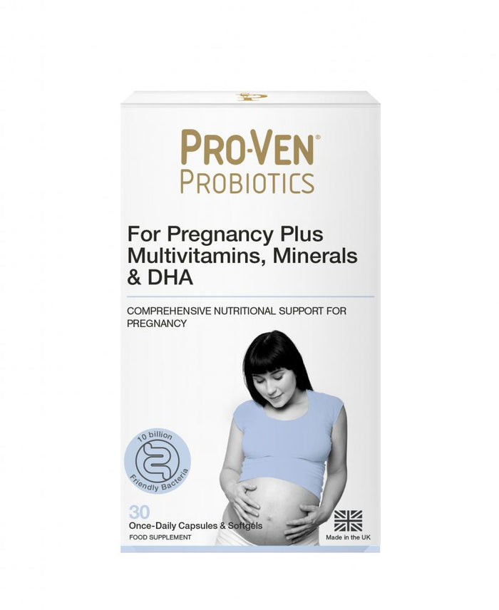 Proven Probiotics For Pregnancy Plus Multivitamins, Minerals & DHA 30 Capsules & 30 Softgels