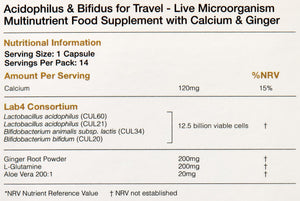 acidophilus bifidus for travellers 14s