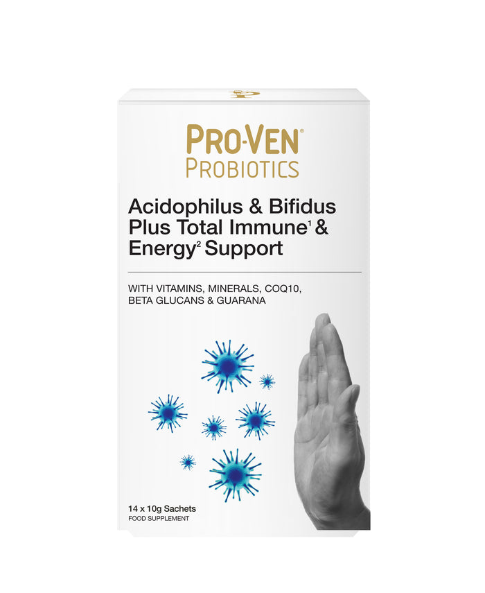 Proven Probiotics Acidophilus & Bifidus Plus Total Immune & Energy Support 14 x 10g sachets