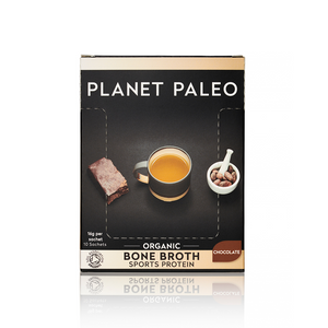 Planet Paleo Organic Bone Broth Sport Protein Chocolate CASE 10's