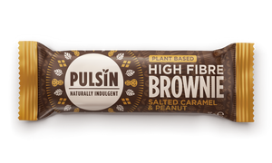 Pulsin Plant Based High Fibre Brownie Salted Caramel & Peanut 18 x 35g CASE