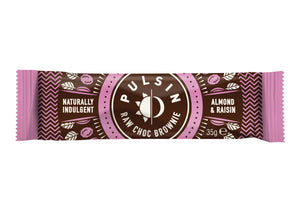 Pulsin Raw Choc Brownie Almond & Raisin Bar 35g SINGLE