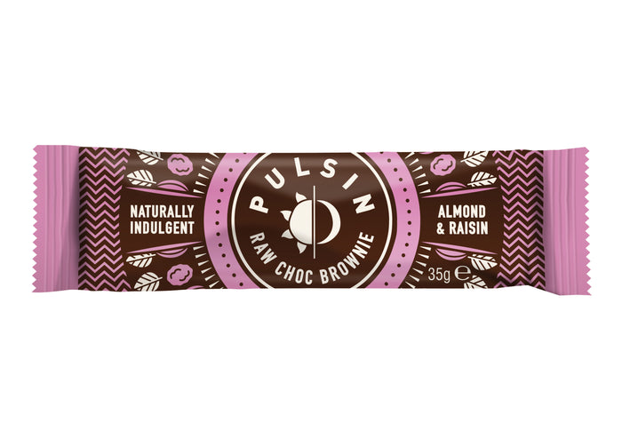 Pulsin Raw Choc Brownie Almond & Raisin Bar 35g SINGLE