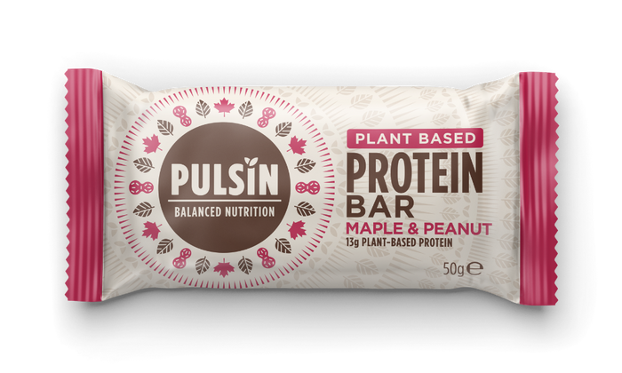 Pulsin Plant Based Protein Bar Maple & Peanut 18 x 50g CASE
