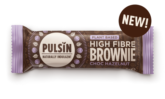 Pulsin Plant Based High Fibre Brownie Choc Hazelnut 35g BAR