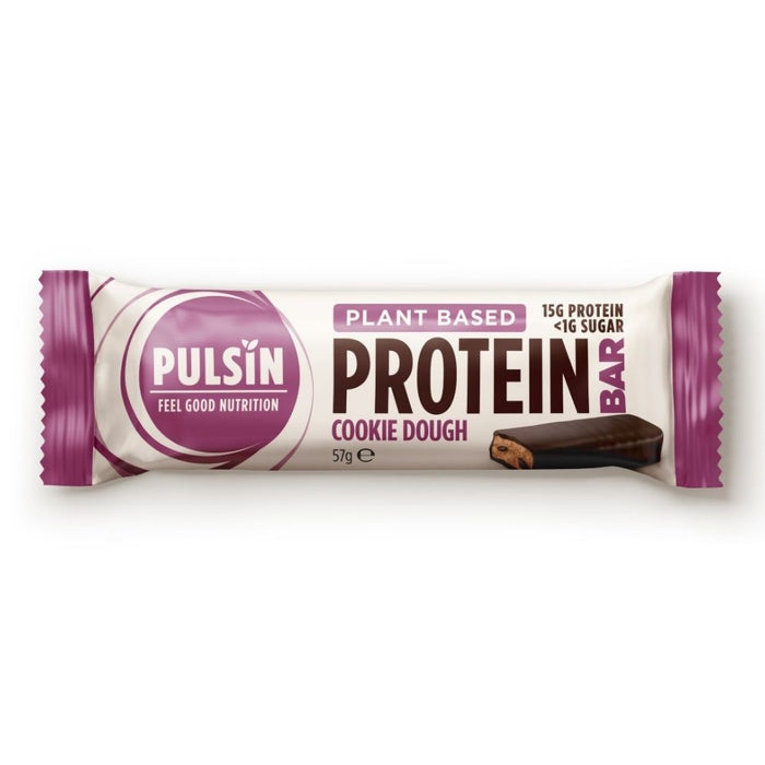 Pulsin Plant Based Protein Bar Cookie Dough 12 x 57g CASE