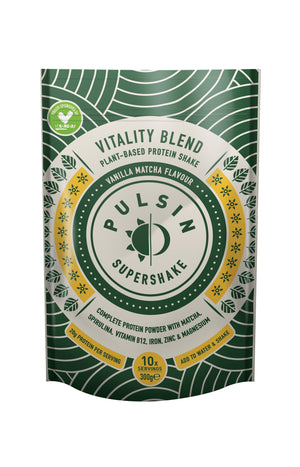Pulsin Supershake Vitality Blend Vanilla Matcha 300g