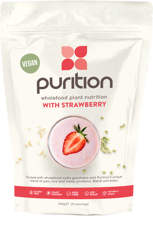 vegan wholefood plant nutrition with strawberry 500g
