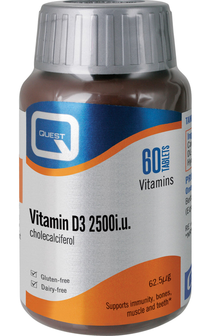 Quest Vitamins Vitamin D3 2500iu Cholecalciferol 60's