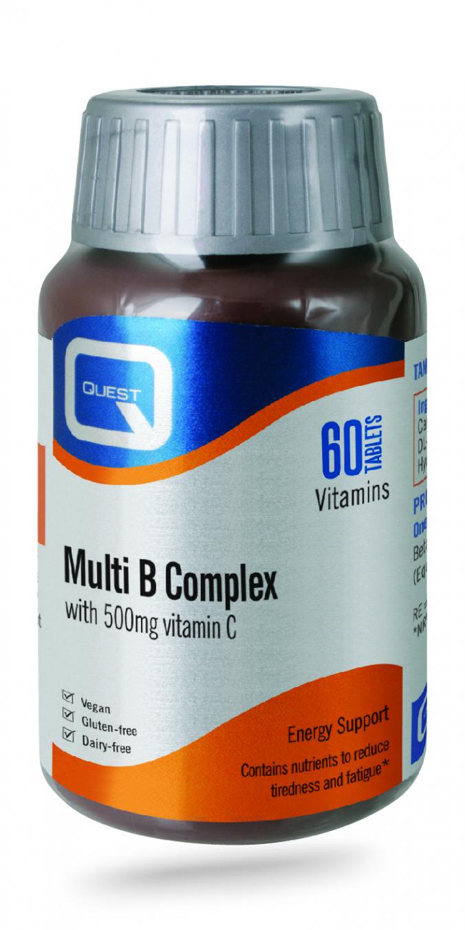 Quest Vitamins Multi B Complex with 500mg Vitamin C 60's