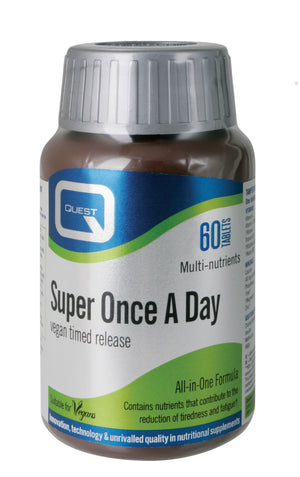Quest Vitamins Super Once A Day VEGAN Timed Release 60's