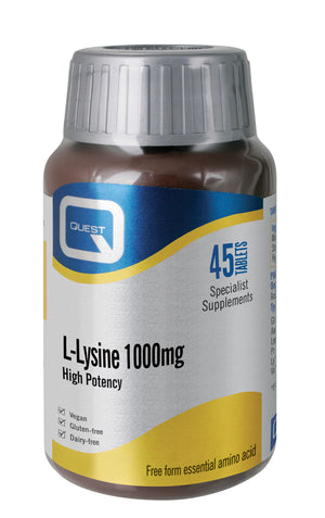 Quest Vitamins L-Lysine 1000mg 45's