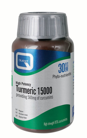 Quest Vitamins Turmeric 15000 30's
