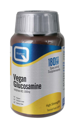 Quest Vitamins Vegan Glucosamine Sulphate KCL 1000mg 180's