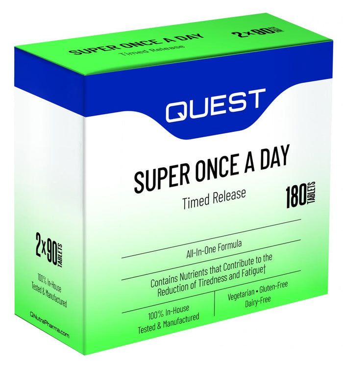 Quest Vitamins Super Once A Day Timed Release 180's (2x90's in box)