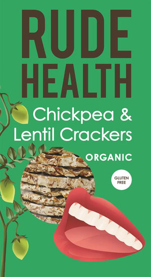 Rude Health Chickpea & Lentil Crackers Organic 120g