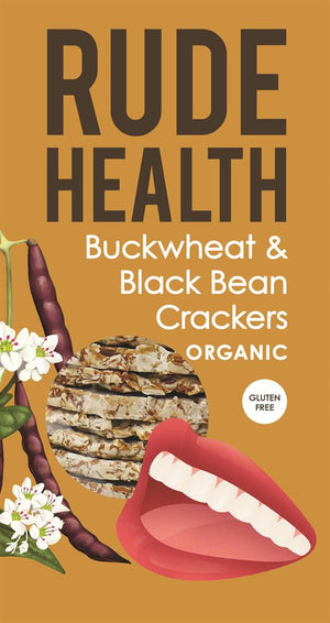 Rude Health Buckwheat & Black Bean Crackers Organic 120g