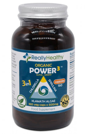The Really Healthy Company Organic Power 3 (Klamath Algae, Chlorella, Spirulina) 160's