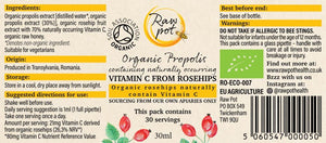 organic propolis with vitamin c from rosehips 30ml