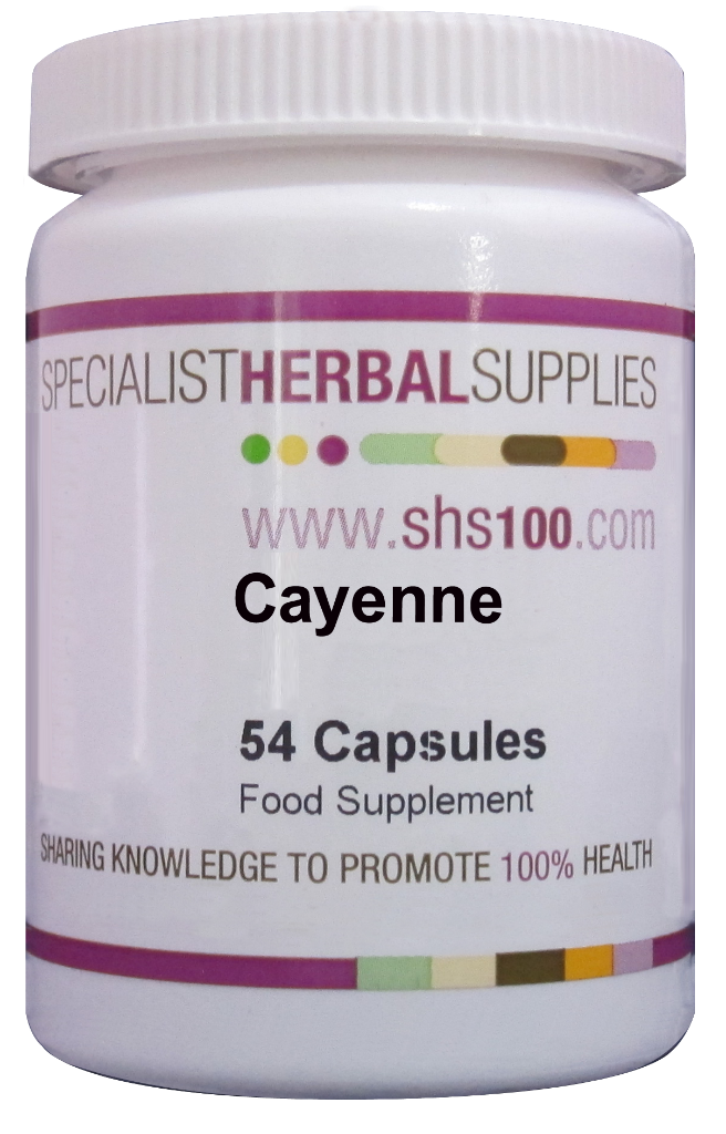 Specialist Herbal Supplies (SHS) Cayenne Capsules 54's