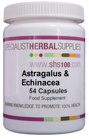 Specialist Herbal Supplies (SHS) Astragalus & Echinacea Capsules 54's