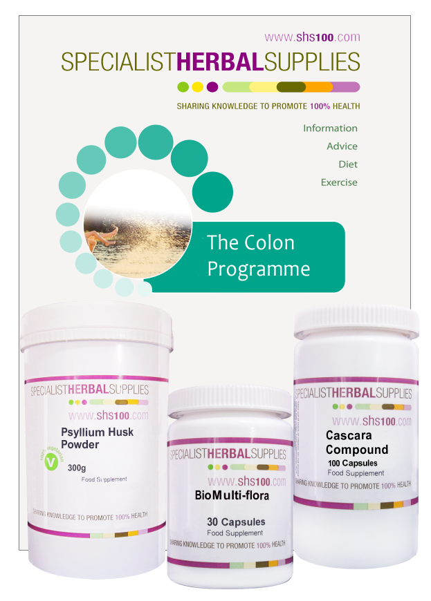 Specialist Herbal Supplies (SHS) Colon Programme Single with Psyllium Powder 30 day pack
