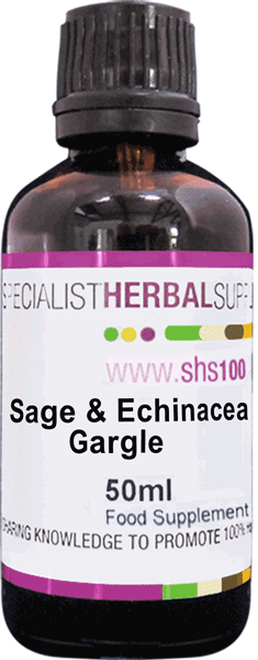 Specialist Herbal Supplies (SHS) Sage & Echinacea Gargle 50ml