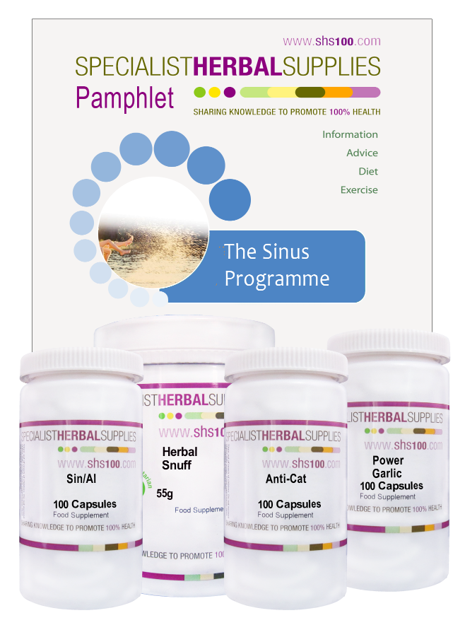 Specialist Herbal Supplies (SHS) Sinus Programme with Power Garlic (2nd/3rd months) 30 day pack