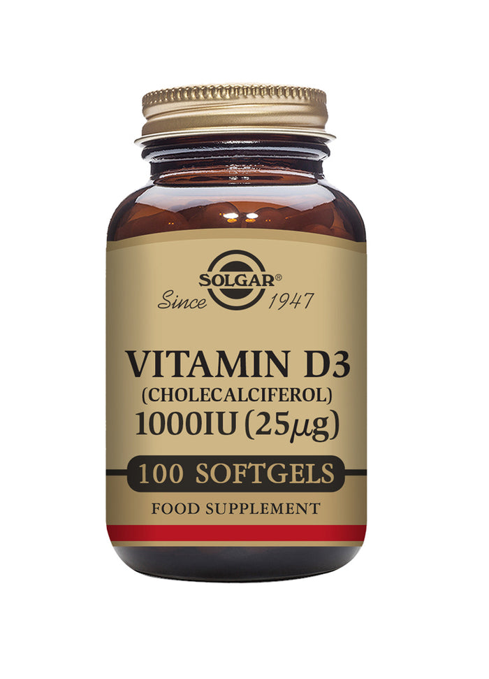 Solgar Vitamin D3 1000iu (25ug) 100 Softgels