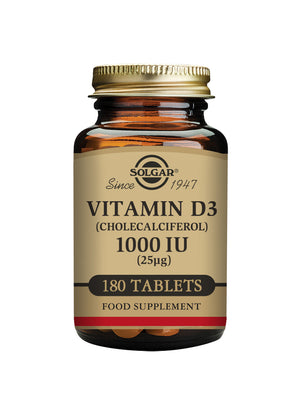 solgar-vitamin-d3-(cholecalciferol)-1000iu-(25ug)-180-tablets