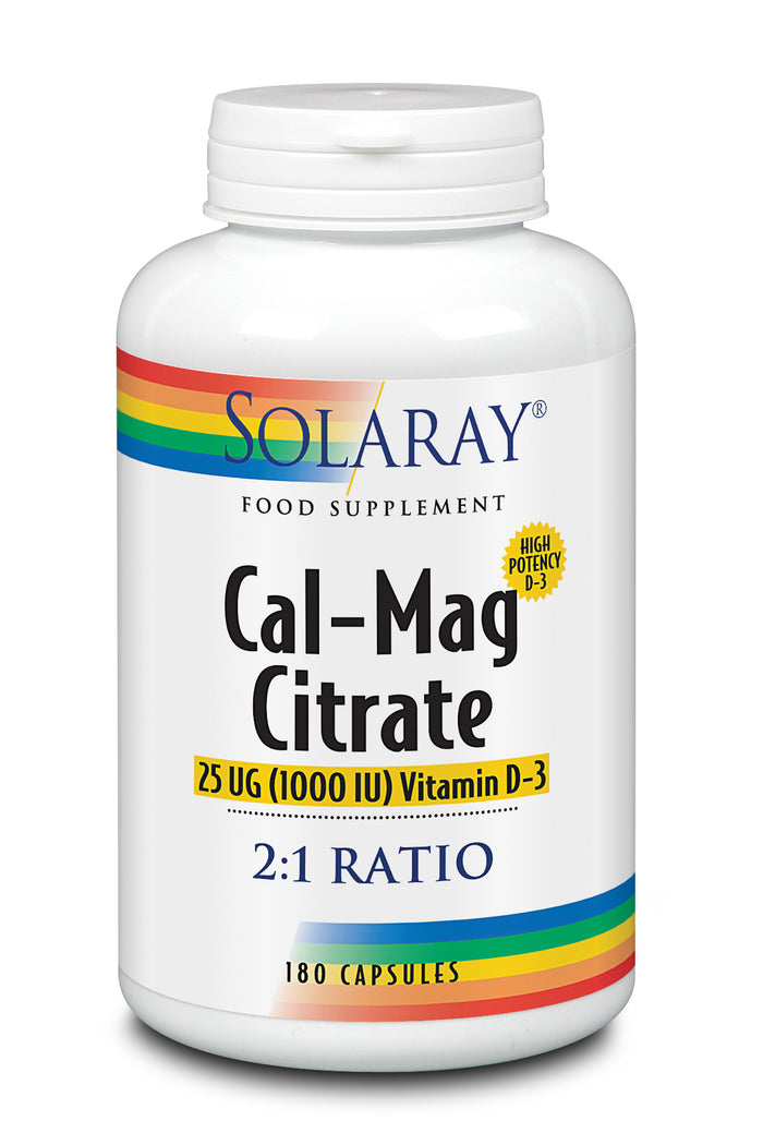 Solaray Cal-Mag Citrate with Vitamin D3 180's