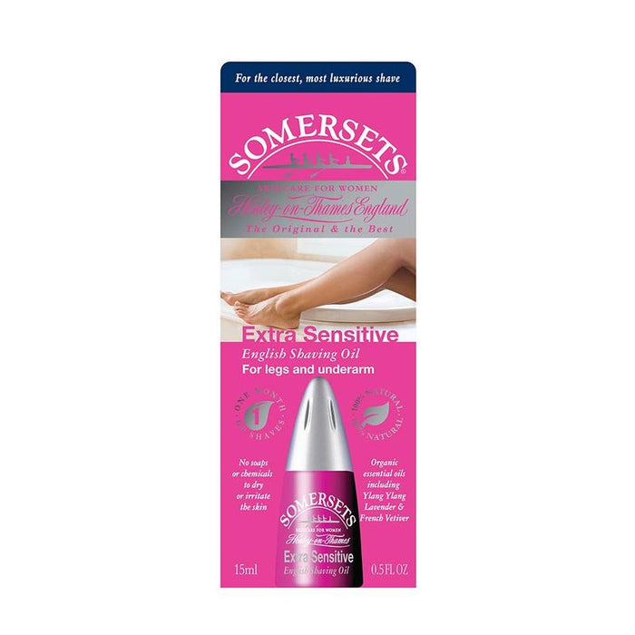 Somersets Extra Sensitive English Shaving Oil For Legs and Underarm (Pink) 15ml