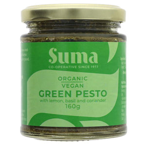Suma Organic Vegan Green Pesto Lemon, Basil & Coriander 160g