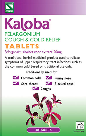 kaloba pelargonium cough cold relief tablets 30s 1
